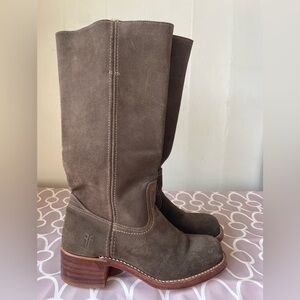 Frye Chocolate Suede Campus Boot